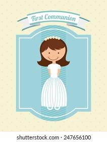 first communion design, vector illustration eps10 graphic