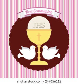 first communion design, vector illustration eps10 graphic