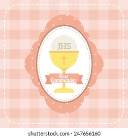 first communion design, vector illustration eps10 graphic