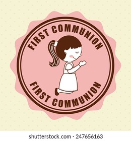 first communion design, vector illustration eps10 graphic