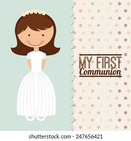 first communion design, vector illustration eps10 graphic