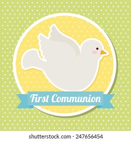 first communion design, vector illustration eps10 graphic