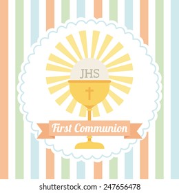 first communion design, vector illustration eps10 graphic