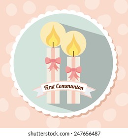 first communion design, vector illustration eps10 graphic