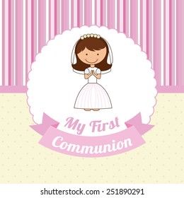 first communion design, vector illustration eps10 graphic 