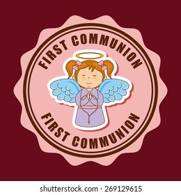 first communion design, vector illustration eps10 graphic