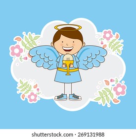 first communion design, vector illustration eps10 graphic