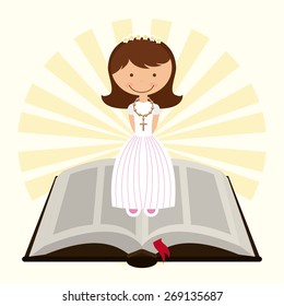 first communion design, vector illustration eps10 graphic