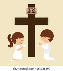 first communion design, vector illustration eps10 graphic