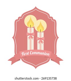first communion design, vector illustration eps10 graphic
