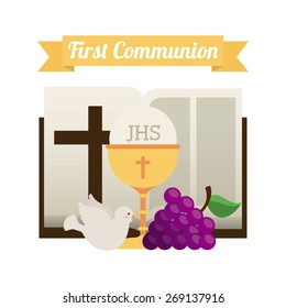 first communion design, vector illustration eps10 graphic