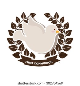 first communion design, vector illustration eps10 graphic 