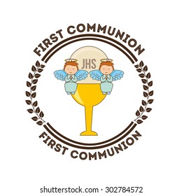 first communion design, vector illustration eps10 graphic 