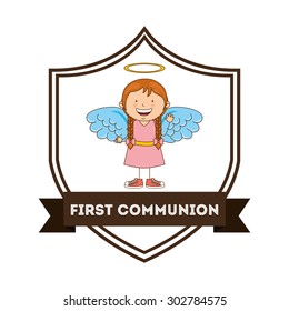 first communion design, vector illustration eps10 graphic 
