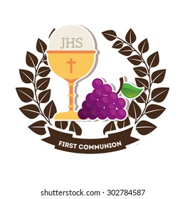 first communion design, vector illustration eps10 graphic 