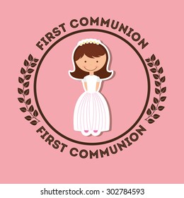 first communion design, vector illustration eps10 graphic 