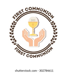 first communion design, vector illustration eps10 graphic 