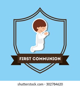 first communion design, vector illustration eps10 graphic 