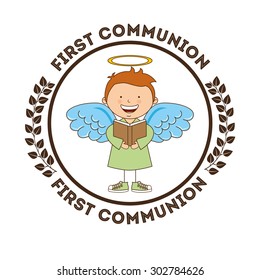 first communion design, vector illustration eps10 graphic 