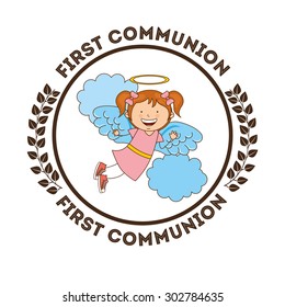 first communion design, vector illustration eps10 graphic 