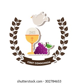first communion design, vector illustration eps10 graphic 