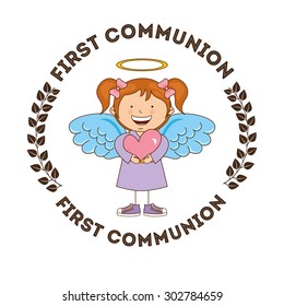 first communion design, vector illustration eps10 graphic 