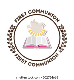 first communion design, vector illustration eps10 graphic 