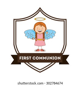 first communion design, vector illustration eps10 graphic 