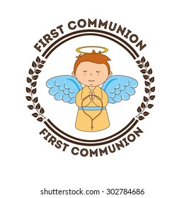 first communion design, vector illustration eps10 graphic 