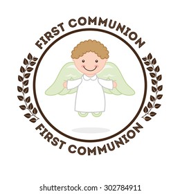 first communion design, vector illustration eps10 graphic 