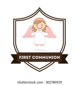 first communion design, vector illustration eps10 graphic 