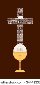 first communion design, vector illustration eps10 graphic 