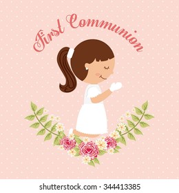 first communion design, vector illustration eps10 graphic 