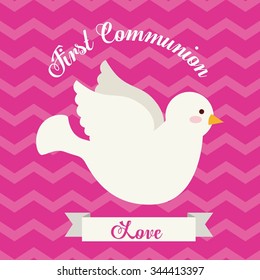 first communion design, vector illustration eps10 graphic 