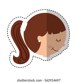first communion girl character vector illustration design