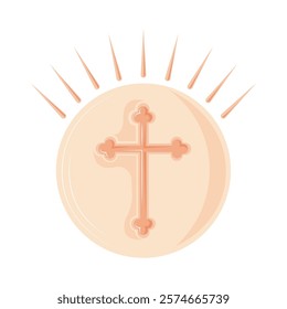 first communion holy host isolated design