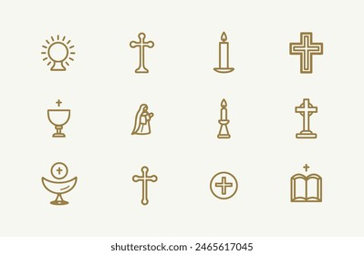 First Communion Icon Set Collection