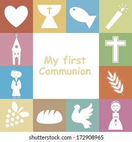 First Communion Invitation Card