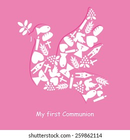First Communion Invitation Card 