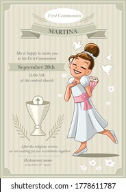 first communion invitation card banner