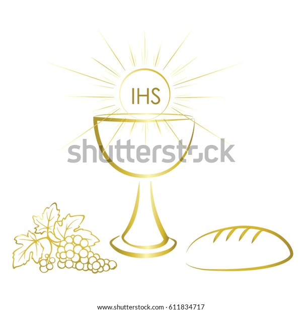 First
communion symbols for a nice invitation
design.