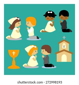 First communion vector.