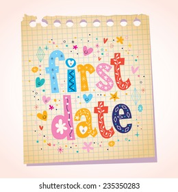 first date notepad paper message reminder