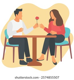 First Date Vibes vector illustration