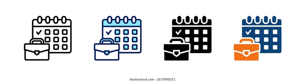 First Day All In One Icon Multi Styles Vector Set