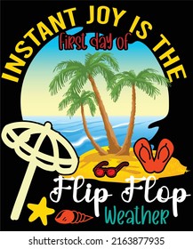First day of flip flop weather t-shirt design