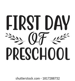 First Day Preschool Vector Arts Stock Vector (Royalty Free) 1817288732 ...