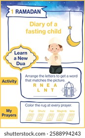 The first day of Ramadan, Diary of a fasting child
