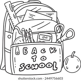 Erster Schultag Zurück zur Schule Tasche isoliert 