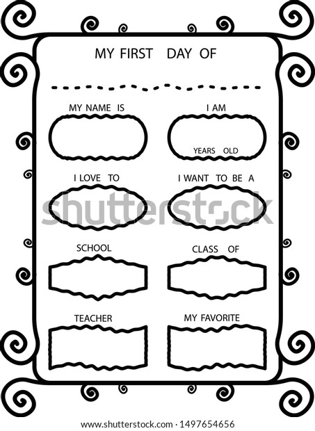 First Day School Board Vector Editable Stock Vector (Royalty Free First Day School Board Vector Editable Stock Vector (Royalty Free